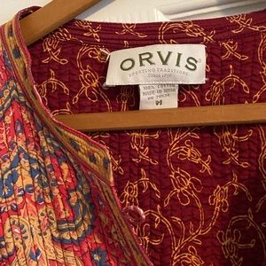 ORVIS VINTAGE ASIAN STYLE BOXY QUILTED JACKET SIZE MEDIUM